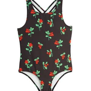 Mini Rodini Badedragt - UV 50+ - Lingonberries - Sort