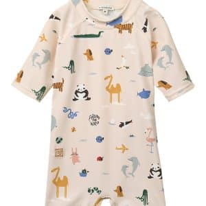 Liewood Badeheldragt - Thor - UV40+ - Around The World/Sandy