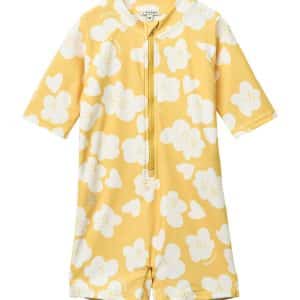 Liewood Badeheldragt - Max - UV40+ - Flower/Lemon Yellow