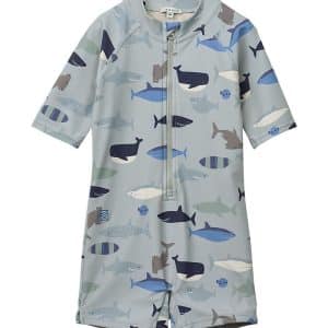 Liewood Badeheldragt - Max - UV40+ - Sharks/Dove Blue