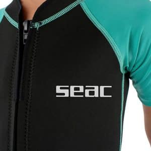 Seac Badeheldragt - Dolphin Shorty Kid - 1,5 mm - Sort/Tiffany