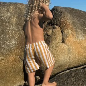 Swim Essentials Badeshorts, Flow Yellow/White, 134-140