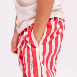 Swim Essentials Badeshorts, Lobster Stripe Beige/Red, 110-116