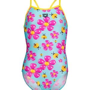 Arena Badedragt - Light Drop Back - Water Multi/Yellow Star