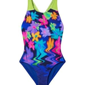 Speedo Badedragt - Splashback - Night Watch/Citrus Green
